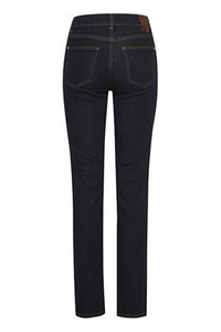 PULZ JEANS EMMA MEDIUM STRAIGHT LEG UN-WASHED 30 LÆNGDE