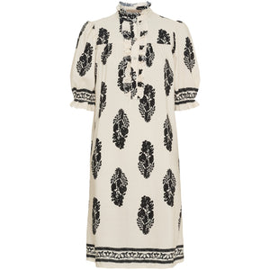 MARTA DRESS BEIGE/BLACK 259077