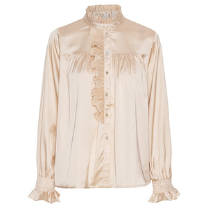 CONTINUE BLOUSE MALIKA PLEAT L/S CHAMPANGE