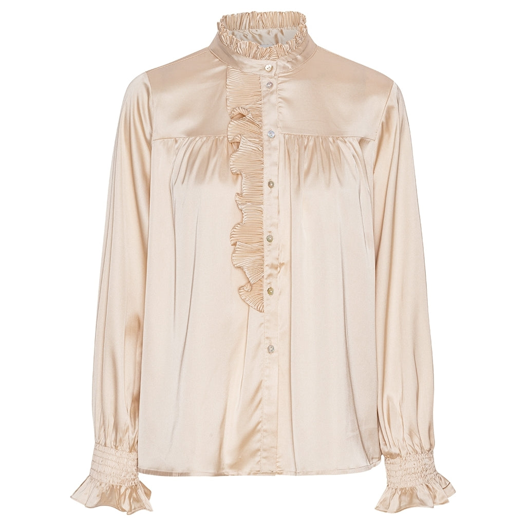 CONTINUE BLOUSE MALIKA PLEAT L/S CHAMPANGE