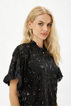 Indlæs billede til gallerivisning IN FRONT BLOUSE CHLOE BLACK
