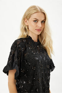 IN FRONT BLOUSE CHLOE BLACK