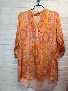 BOHO LOVE TUNIC ORANGE PRINT