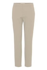 PULZ BINDY ANKL PANT SKINNY LEG. WHITE PEPPER