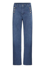 Indlæs billede til gallerivisning PULZ BUKS JEANS MAEVE MEDIUM BLUE WIDE LEG
