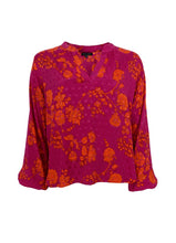 Indlæs billede til gallerivisning BLACK COLOUR LUNA BLOUSE LILY BLOOM PINK/ORANGE 39162
