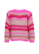 Indlæs billede til gallerivisning BLACK COLOUR BLOUSE MULTI STRIPE PINK PASSION 1195
