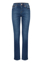 Indlæs billede til gallerivisning PULZ JEANS SANDRA STRAIGHT LEG MEDIUM BLUE
